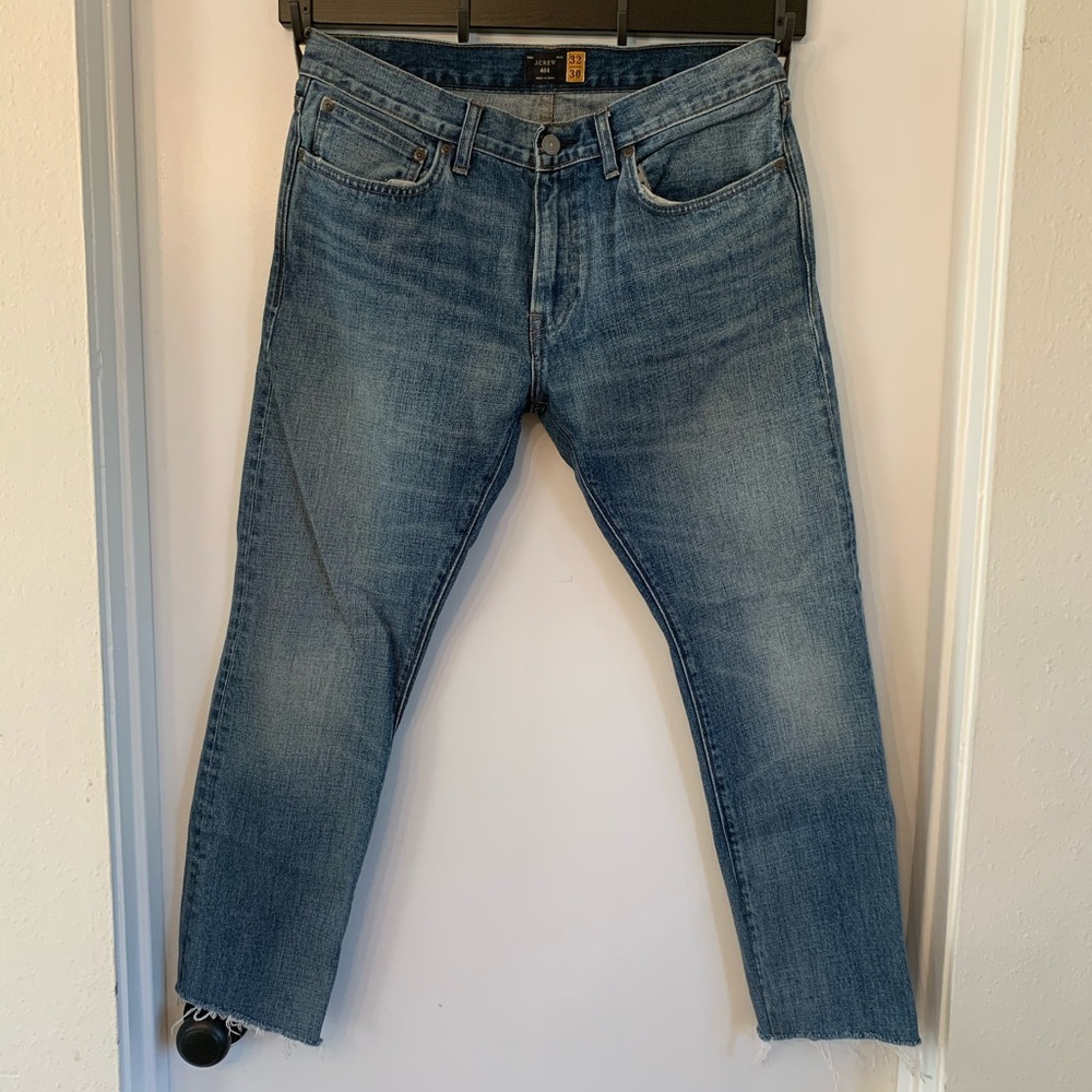 JCREW 484 SLIM FIT BROKEN IN DENIM 32/30 CUT TO 29